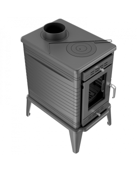 Печь-камин Kratki Koza/K10 чугунная (турбина)-foto3