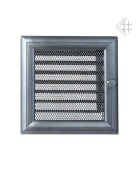 Вентиляционная решетка 17х17 Оскар графитовая с жалюзи