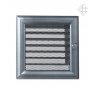 Вентиляционная решетка 17х17 Оскар графитовая с жалюзи