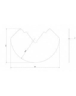 Притопочный лист Kratki TORA полукруг-foto4