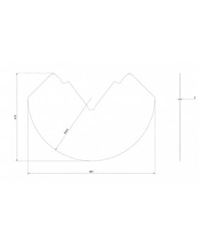 Притопочный лист Kratki TORA полукруг-foto4