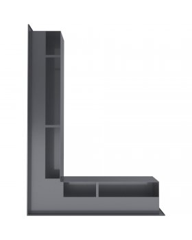 Вентиляционная решетка Люфт угловая левая графит 90-foto3