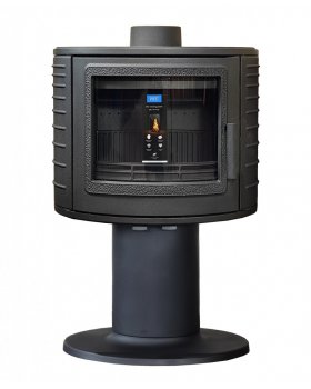 Печь-камин Puma 9кВт, чугун, с опорой, дымоход d-150мм