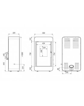 Печь-камин DEFRO HOME PICO, 6,6 кВт-foto2