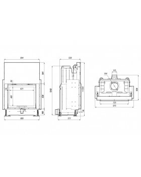 Топка DEFRO HOME PORTAL ME G, 12 кВт, 725/634мм, гильотина-foto3