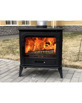 Печь-камин Dog 10кВт, дымоход d-150мм-foto3