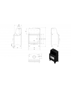 Топка с водяным контуром AQUARIO/A/14/PW/W-foto2