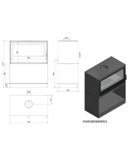Дровяная печь KARI 95/W-foto6