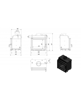 Топка с водяным контуром MAJA/PW/12/W-foto2