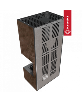 Каминокомплект FLOKI в облицовке OXIDE MORO, угловое стекло справа-foto5