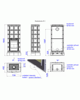 Печь-камин ABX KALEDONIE KI, с допуском воздуха, керамическая-foto5