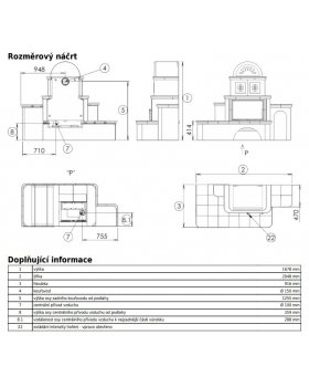 Печь-камин ABX Pegas кафельная (коричневая)-foto3