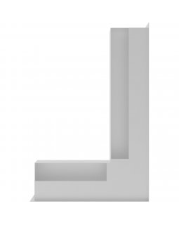 Вентиляционная решетка Люфт угловая/9*40 см правая белая-foto3