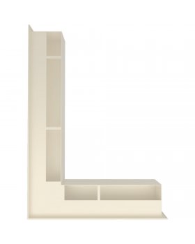 Вентиляционная решетка Люфт угловая левая бежевая 90-foto3