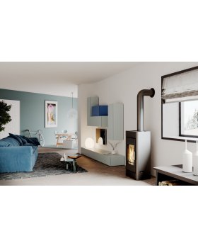 Печь-камин DEFRO HOME SOLUM, 9кВт, коричневая сталь-foto3