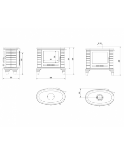 Печь-камин Kratki Koza/K8 чугунная (термостат)-foto8