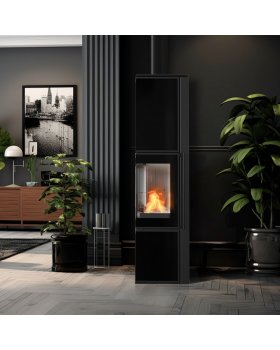 Дровяная стальная печь TORA/L 8 кВт черная-foto8