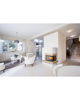 Камин с облицовкой Pateo угловой (гранит черный левый)-foto2