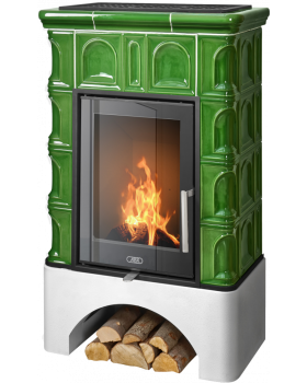 Печь-камин ABX BRITANIA NI, белый цоколь - вставка York NI-foto5