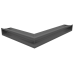 Вентиляционная решетка Люфт угловая правая графит 90