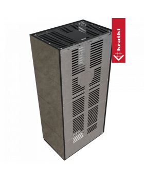 Каминокомплект FLOKI в облицовке FOKOS PIOMBO, угловое стекло слева-foto5