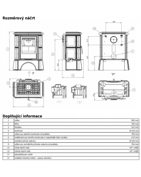 Керамическая печь BAVARIA KI, с кафельным цоколем, с теплообменником, с допуском воздуха-foto6