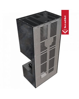 Каминокомплект FLOKI в облицовке OSSIDO NERO, угловое стекло справа-foto5