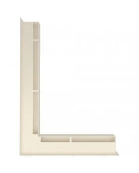 Вентиляционная решетка Люфт угловая левая бежевая 60-foto3