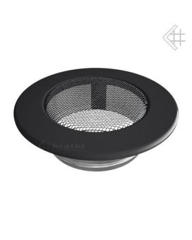 Вентиляционная решетка КРУГЛАЯ графитовая д.100