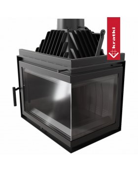 Топка Kratki SIMPLE/Z/S/P/BS, угловое стекло справа