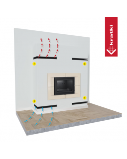 Решётка Kratki Luft 547х766х120 угловая правая черная 45S-foto5
