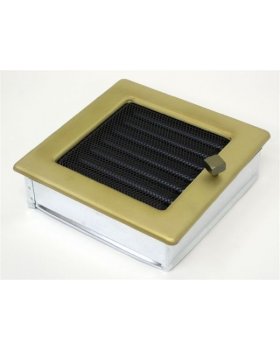 Вентиляционная решетка 17х17 гальваника под золото с жалюзи