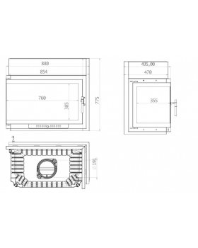 Топка ECT Font/800/L 18 кВт, угловое стекло слева-foto2