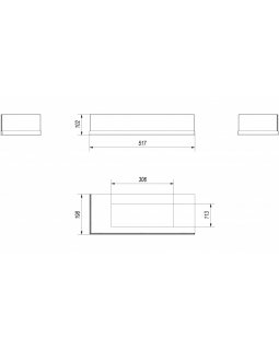 Стекло декоративное для биокамина DELTA/L/600-foto2
