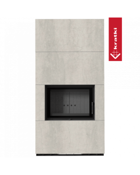 Каминокомплект FLOKI в облицовке NATURALI PIETRA DI SAVOIA PERLA BOCCIARDATA