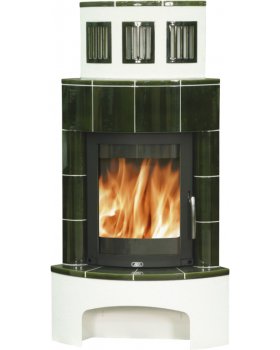 Печь-камин ABX NORMANDIE керамическая, угловой-foto2