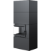 Каминокомплект Kratki SIMPLE Box черный/белый с топкой BS, левый угол
