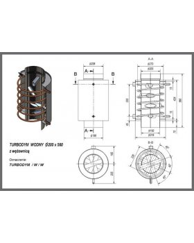Теплообменник водный для дымохода, со змеевиком-foto2