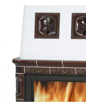 Печь-камин ABX LAPONIE II P OX - вставка СТАЛЬНАЯ (зеленая)-foto2