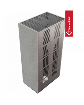 Каминокомплект FLOKI в облицовке CEMENTO GRIGIO BOCCIARDATA-foto8