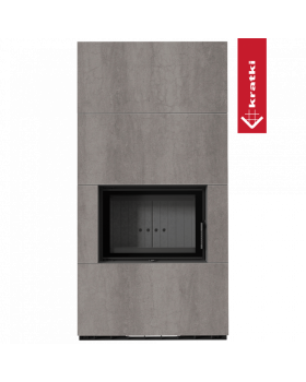 Каминокомплект FLOKI в облицовке NATURALI PIETRA DI SAVOIA GRIGIA BOCCIARDATA