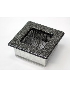 Вентиляционная решетка 11х11 черная/хром пористая