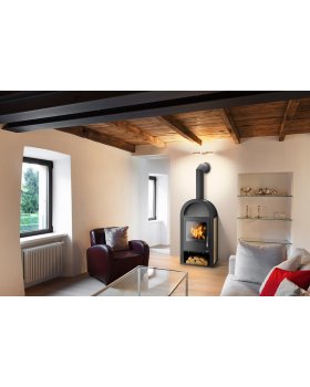 Печь-камин ABX Stockholm 8, с теплообменником-foto3