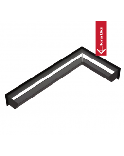 Решётка Kratki Luft 40х80х120 угловая правая черная 45S-foto4