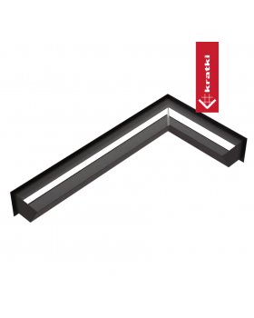 Решётка Kratki Luft 40х80х120 угловая правая черная 45S-foto4