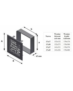 Вентиляционная решетка 17x37 ABC белая