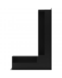 Вентиляционная решетка Люфт угловая/9*40 см правая черная-foto3