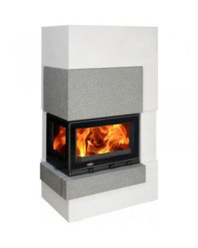 Печь-камин с облицовкой ABX Norfolk угловой-foto2