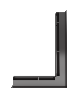 Вентиляционная решетка Люфт угловая правая черная 60-foto3
