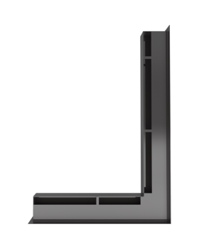 Вентиляционная решетка Люфт угловая правая черная 60-foto3